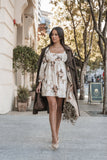 Tiarny Mini Dress Beige Floral
