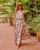 Lenai Strapless Floral Print Maxi Dress