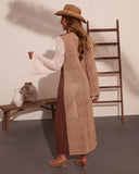 Sunset Terrace Color Block Knit Crochet Duster