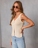 Chellie Knit Pintuck Top