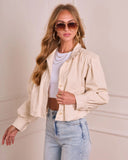 Cool Mornings Bubble Hem Bomber Jacket