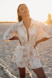 Gina Romper White Print