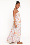 Bairbre Maxi Dress Pink Beach Print