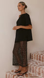 Verlo Sequins Maxi Skirt Black