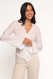 Adira Wrap Blouse White