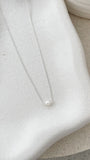 Kimmy Necklace Silver Pearl