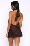 Captivate My Focus Mini Dress Chocolate