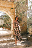Kamryn Midi Dress Olive Floral