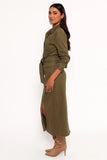 Cortney Long Sleeve Maxi Dress Olive