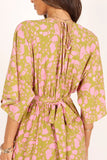 Fran Maxi Dress Green Pink