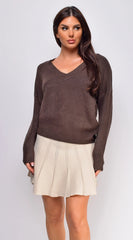 Solana Pleated Mini Skirt Cream
