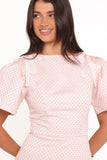 Marlene Mini Dress Pink Rose Brocade