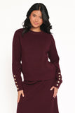 Bridget Maxi Skirt Sweater Set Maroon