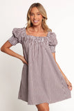 Kennedy Smock Mini Dress Chocolate Gingham