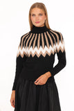 Donner Fairisle Mockneck Sweater Black