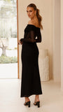 Blaire Off The Shoulder Maxi Dress Black