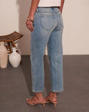 Marsey Super Stretch Low Rise Wide Leg Jeans