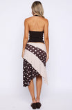 Offline Forever Midi Skirt Choc Cream Polka Dot