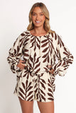 July Shorts Brown Palm