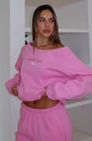 Vol 1 Off Shoulder Sweater Bubblegum