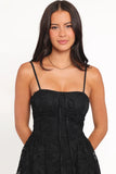 Roselle Lace Mini Dress Black