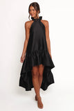 Soren Halterneck Midi Dress Black