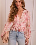 Bloom Reveal Floral Chiffon Blouse