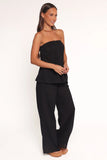 Charlie Strapless Pant Set Black
