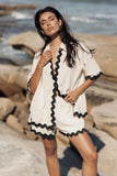 Wilson Short Set Cream Black