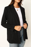 Ailani Button Front Blazer Black