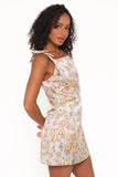 Carlie Mini Dress Dusty Blue