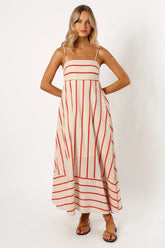 Brea Maxi Dress Cream Stripe