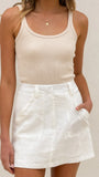 Maggie Mini Skirt White