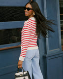 JAdore Striped Graphic Sweater