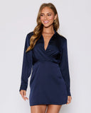 Booked and Busy Collared Shirt Mini Dress