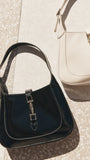 Alix Shoulder Bag Black Crinkle Patent