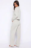 Bring The Style Low Rise Wide Leg Jeans Grey White