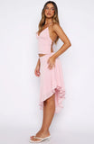 Hidden Grace Midi Skirt Pink