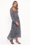 Faith Long Sleeve Maxi Dress Black Floral