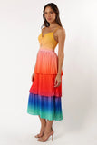 Lanos Tiered Midi Dress Multicoloured