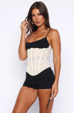 Electric Heart Bustier Black Cream