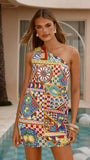 Rowena Mini Dress Phaedra Print