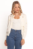 Millen Flower Embroidery Cardigan Cream