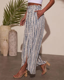 Jessey Abstract Side Slit Pants