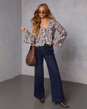 Marene Paisley Ruffle Top