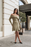 Francisco Long Sleeve Mini Dress Olive