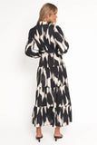 Lincoln Long Sleeve Maxi Dress Black Print