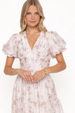 Jocelyn Maxi Dress Ivory Pink Floral