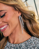 Frosted Fantasy Rhinestone Chandelier Earrings