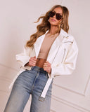 Yannah Vegan Leather Biker Jacket